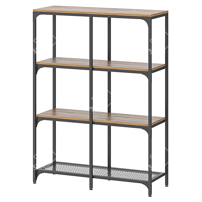 IKEA FJALLBO Shelving 100cm Unit 3D model image 2