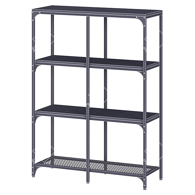 IKEA FJALLBO Shelving 100cm Unit 3D model image 4