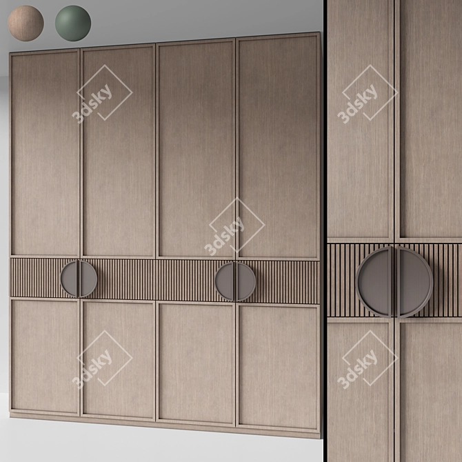 Editable Modern Wardrobe 3D Models 3D model image 1