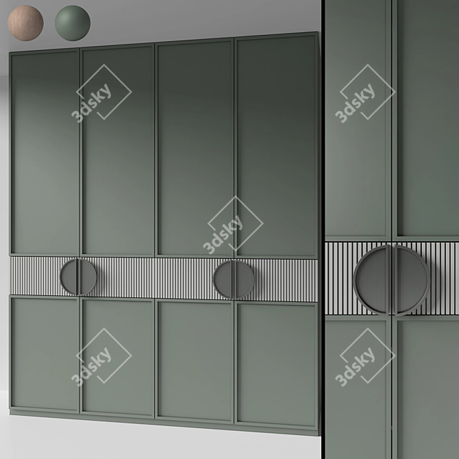 Editable Modern Wardrobe 3D Models 3D model image 2