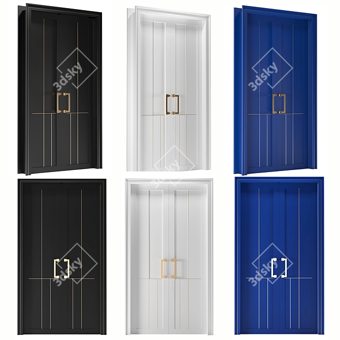 Modern Door 3D Model 2016 3D model image 1