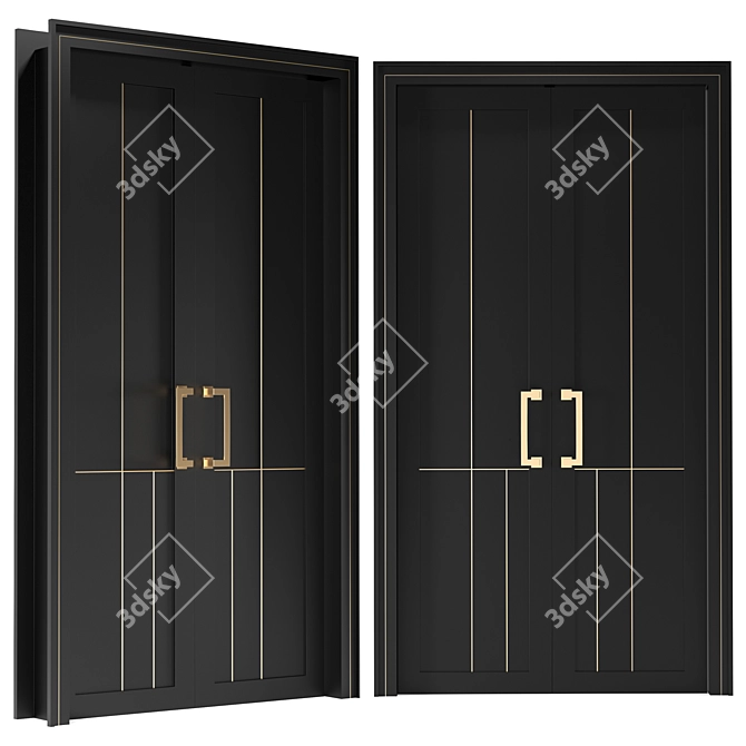 Modern Door 3D Model 2016 3D model image 4