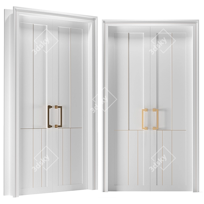 Modern Door 3D Model 2016 3D model image 6