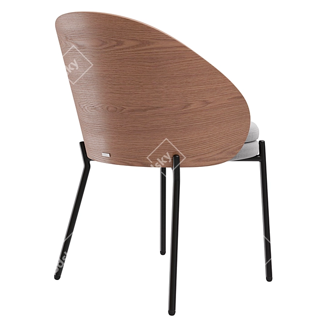 Eamy Chair in Three Colors 3D model image 2