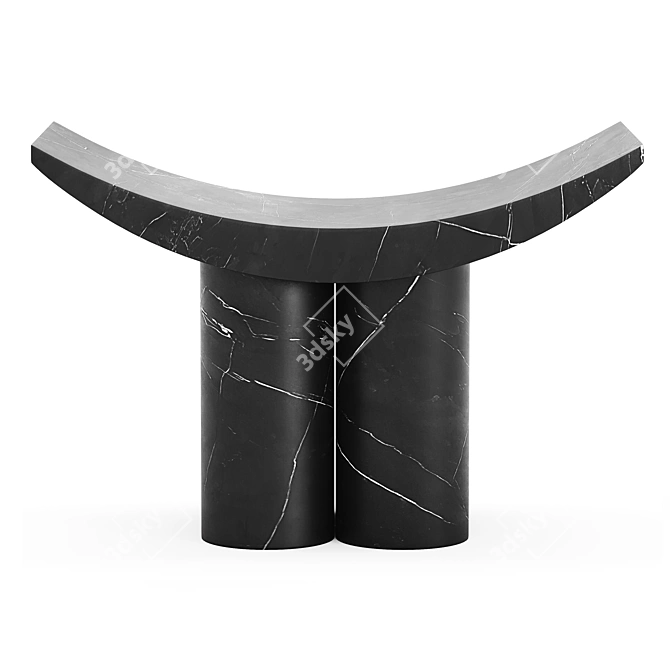 Sleek Gamma Stool Furnishing Gem 3D model image 2