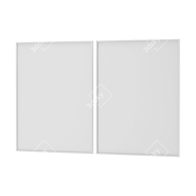 Metal Frame Picture Posters 3D model image 3