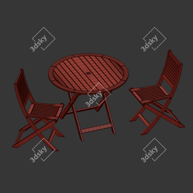 Modern Outdoor Furniture Set 3 3D model image 5