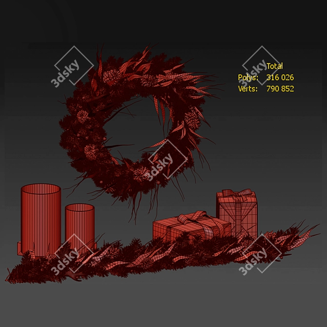 Festive Pottery Barn Decor Collection 3D model image 5