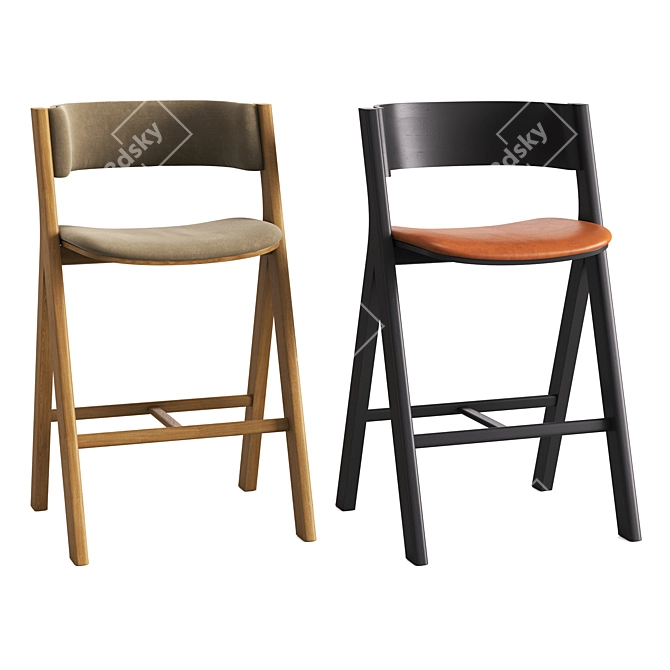 Modern Cantarutti Bar Stool 18K 3D model image 13