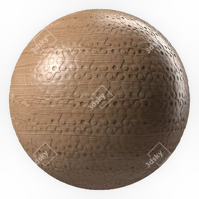 Seamless PBR Wood Panel textures 3D model image 4