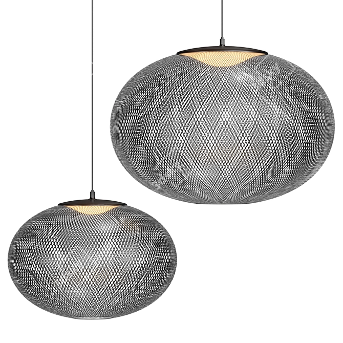 Elegant Moooi NR2 Pendant Light 3D model image 1