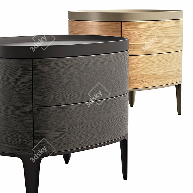 Chic Poliform GENTLEMAN Nightstand 3D model image 2