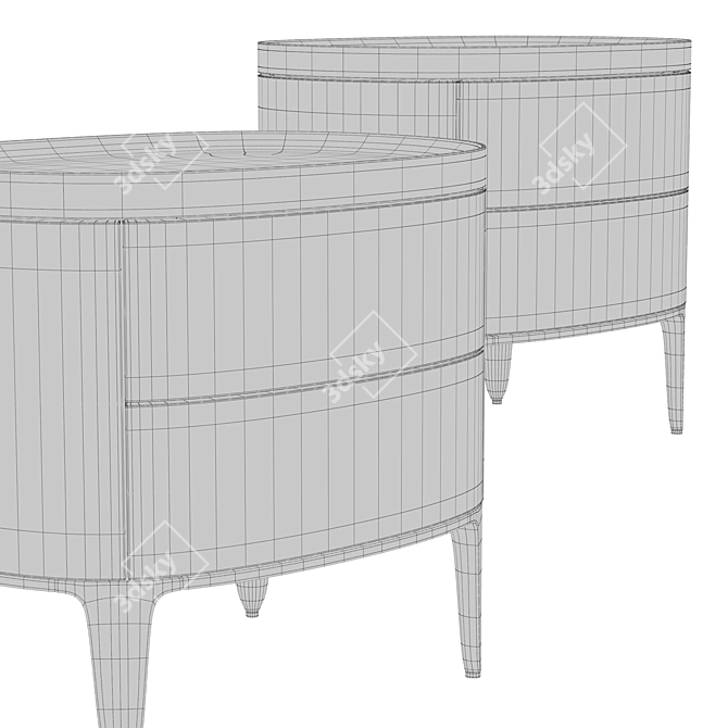 Chic Poliform GENTLEMAN Nightstand 3D model image 3