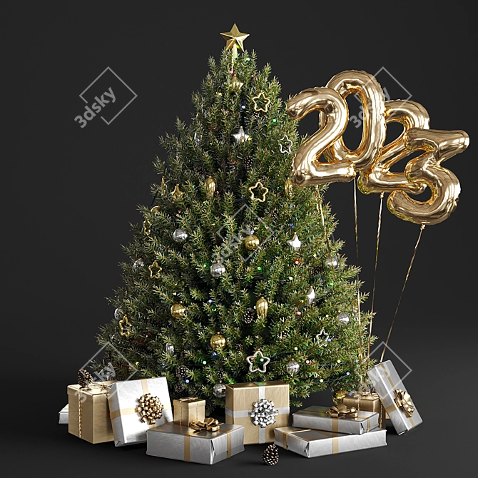 Christmas Tree 2023 VRaya Version 3D model image 6