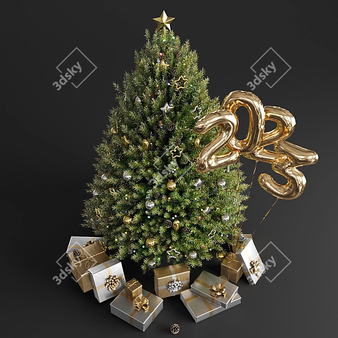 Christmas Tree 2023 VRaya Version 3D model image 2