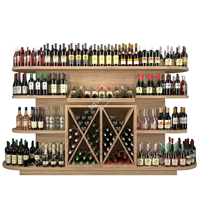 Wine Rack Supermarket 3D Models 3D model image 1