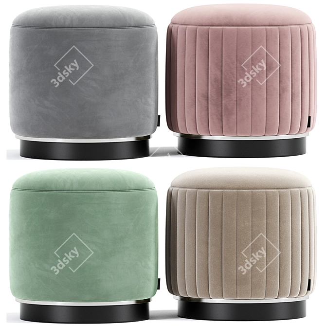 Modern Ottoman Pouf 3D Models 3D model image 1
