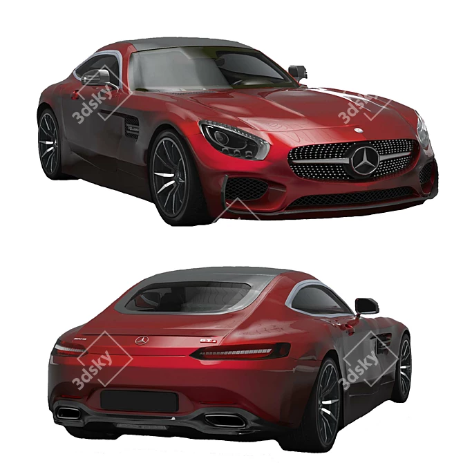 Mercedes AMG GTS 3D Model 3D model image 1