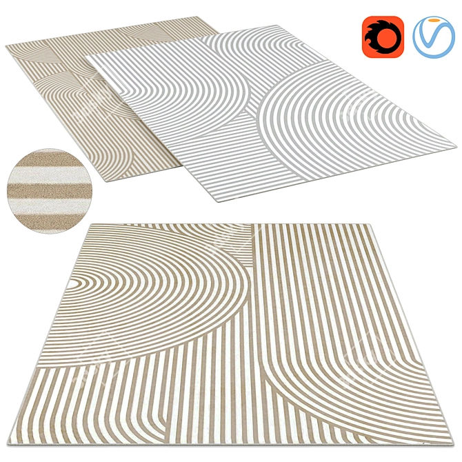 PBR Wilder Carpets Set 3D model image 1