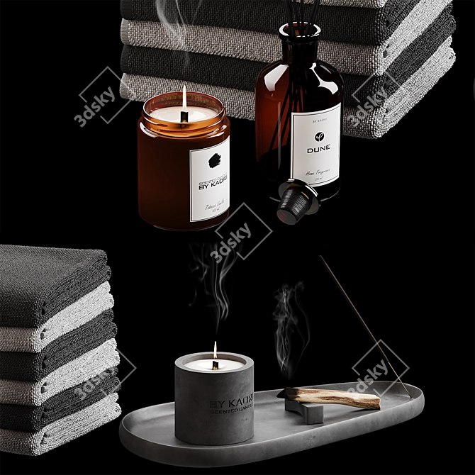 Aroma Towels & Meditative Set 3D model image 2