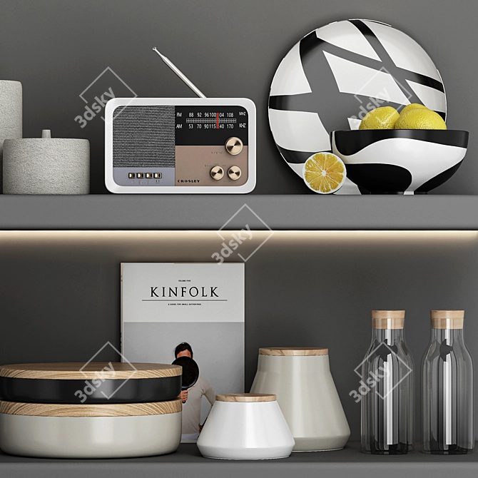 Title: Kitchen Accessories Bundle Set 3D model image 3