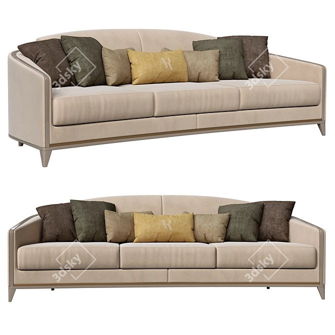 Luxurious Victor Sofa of Opulence 3D model image 1