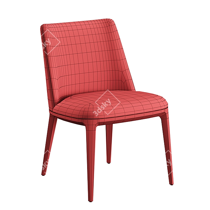 Elegant Form Chair Mаtte Grey 3D model image 5