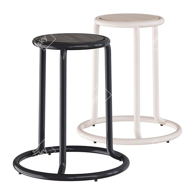 Spiral Foldable Champ Stool 3D model image 1