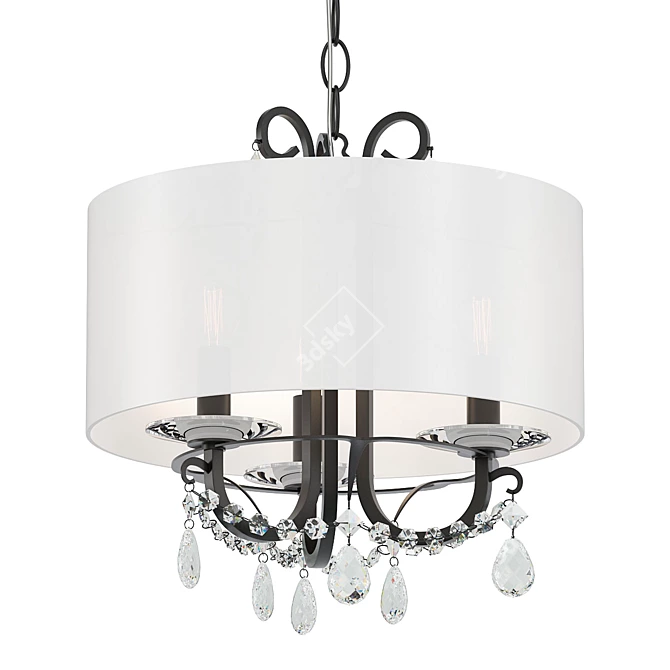 Elegant Othello Mini Chandelier 3D model image 1