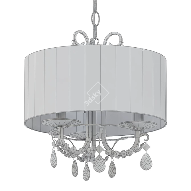 Elegant Othello Mini Chandelier 3D model image 2