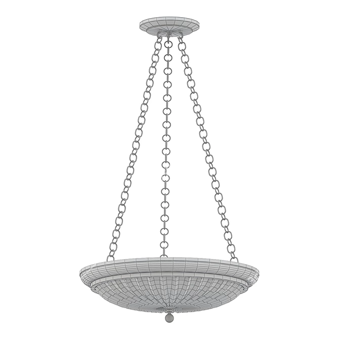 Elegant Celina 3-Light Chandelier 3D model image 2