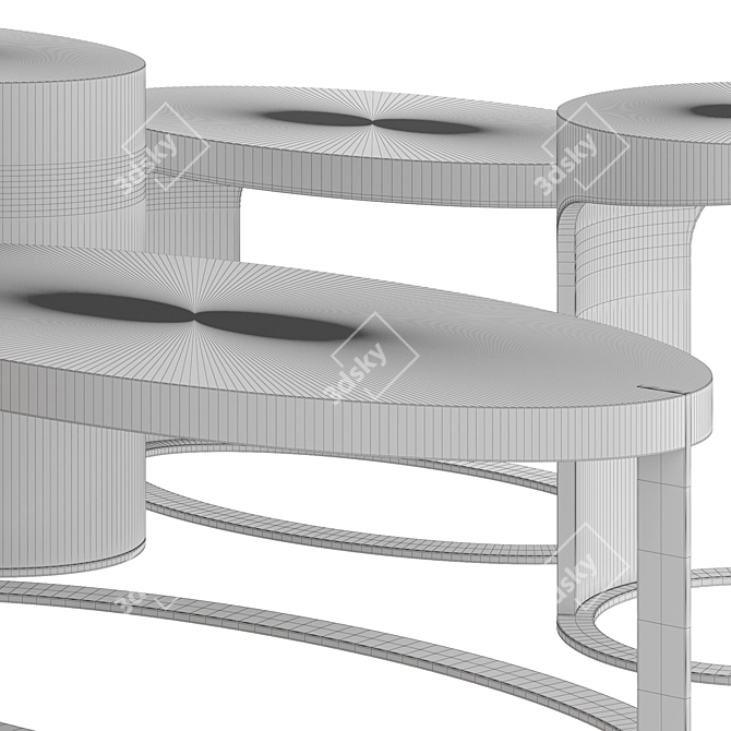 Modern Geometric Giorgetti Ling Furniture 3D model image 3