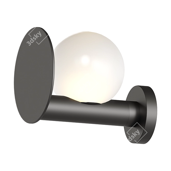 Modern Typography VELA Sconce Art 3D model image 2