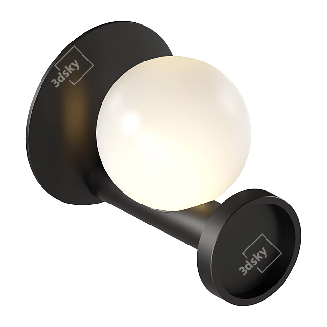 Modern Typography VELA Sconce Art 3D model image 3