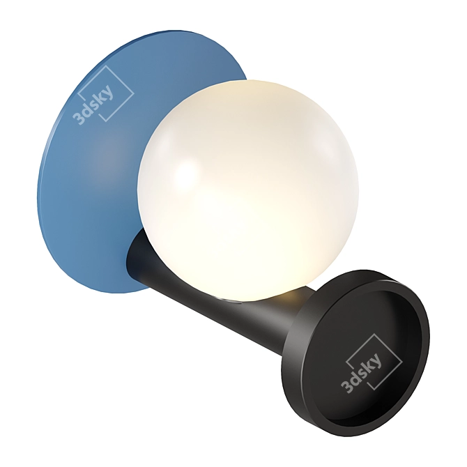 Modern Typography VELA Sconce Art 3D model image 5