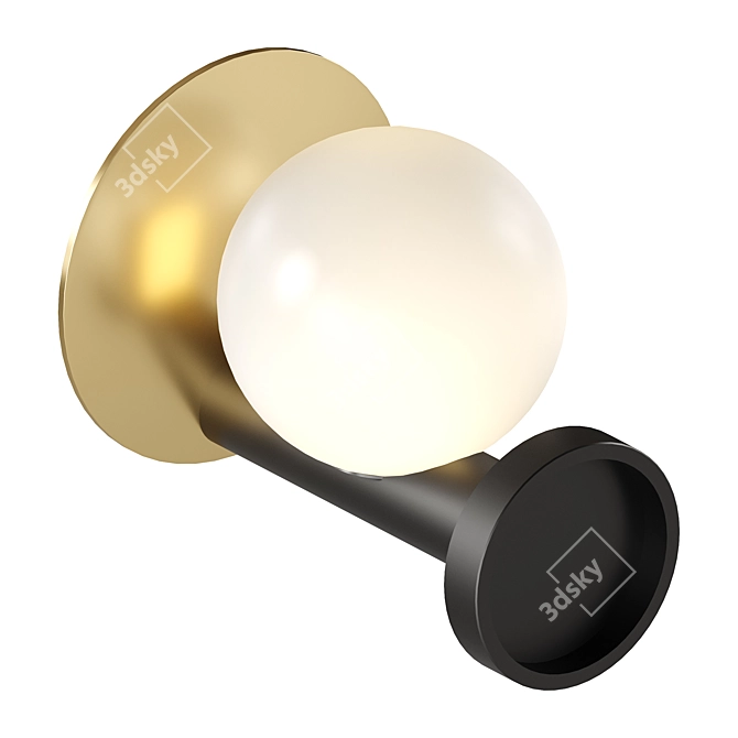 Modern Typography VELA Sconce Art 3D model image 10
