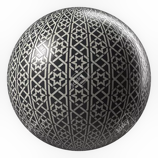 Islamic Stone Mosaic 4k Texture 3D model image 5