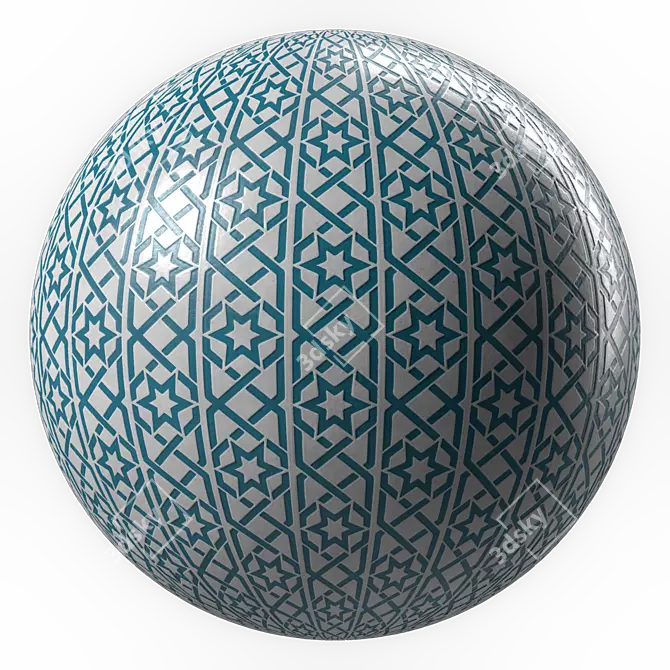 Islamic Stone Mosaic 4k Texture 3D model image 1