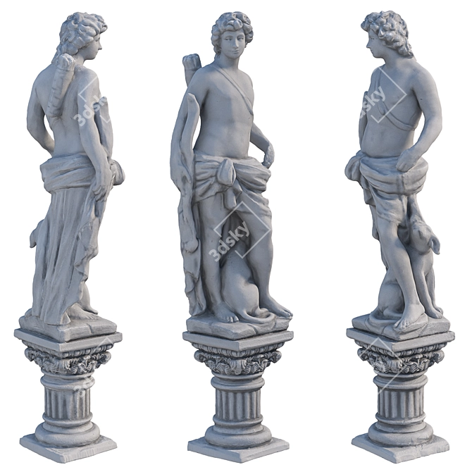 Greek Sculpture Tristan 3D model image 1