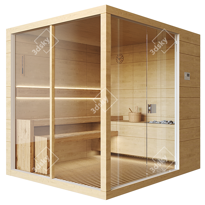 Finnish Sauna 3D Model	Collection 3D model image 1