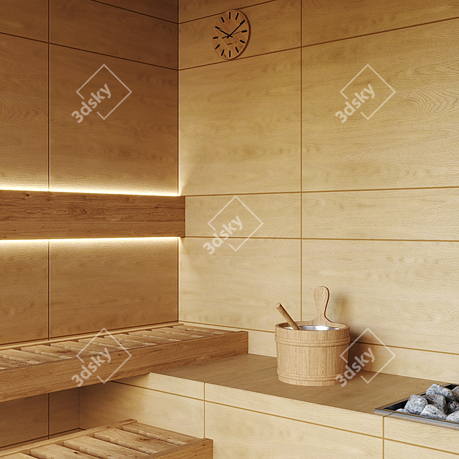 Finnish Sauna 3D Model	Collection 3D model image 2