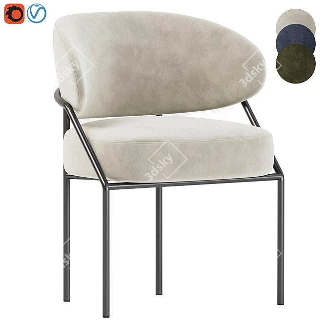 ISETTA Chair: Chic Italian Design 3D model image 1
