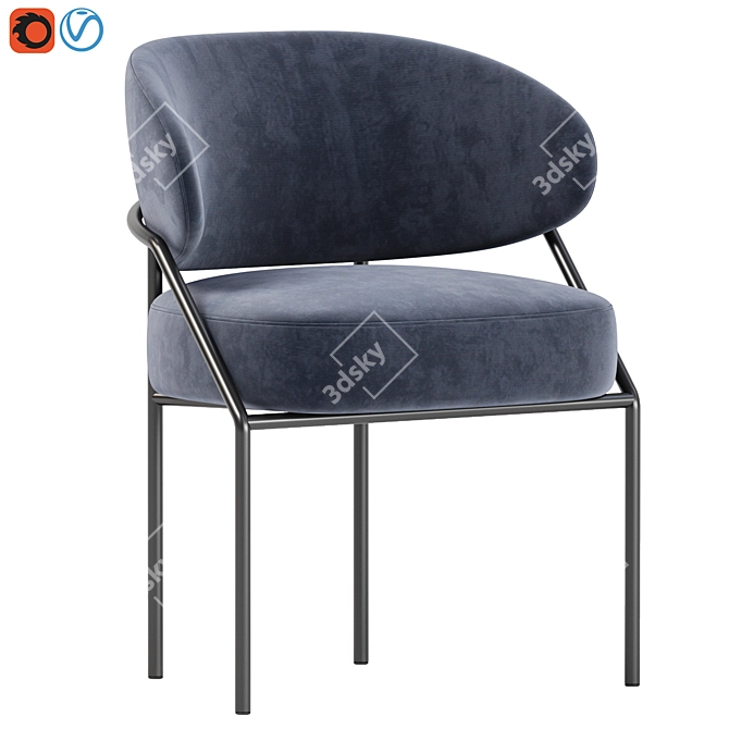 ISETTA Chair: Chic Italian Design 3D model image 2