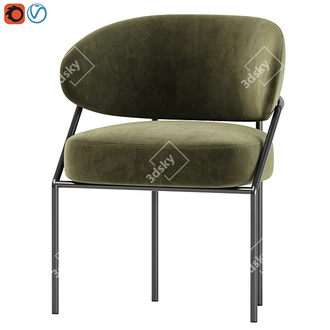 ISETTA Chair: Chic Italian Design 3D model image 3