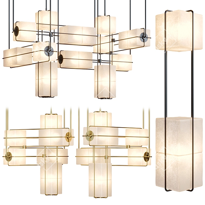 Contemporary Alice Pendant Chandelier 3D model image 3