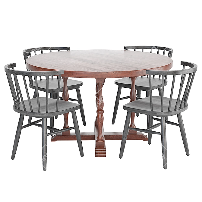 Modern Dining Set 2017 3D model image 1