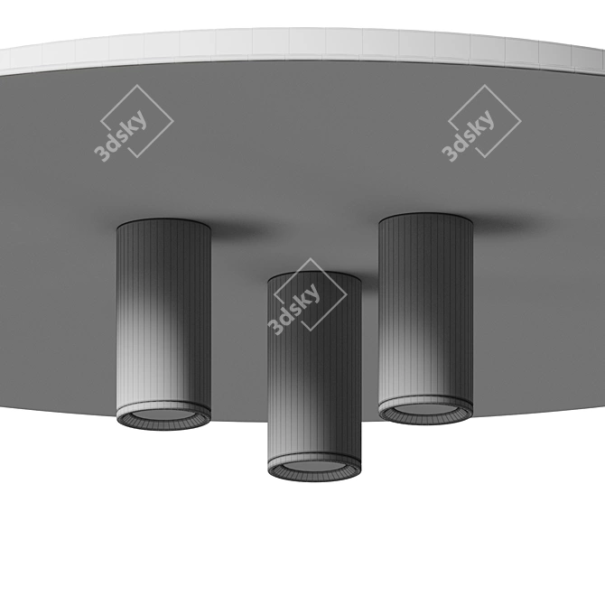 Modern LED Flush Mount Lighting 3D model image 5