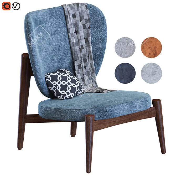 Luxury Designer Sicis Armchair 3D model image 1