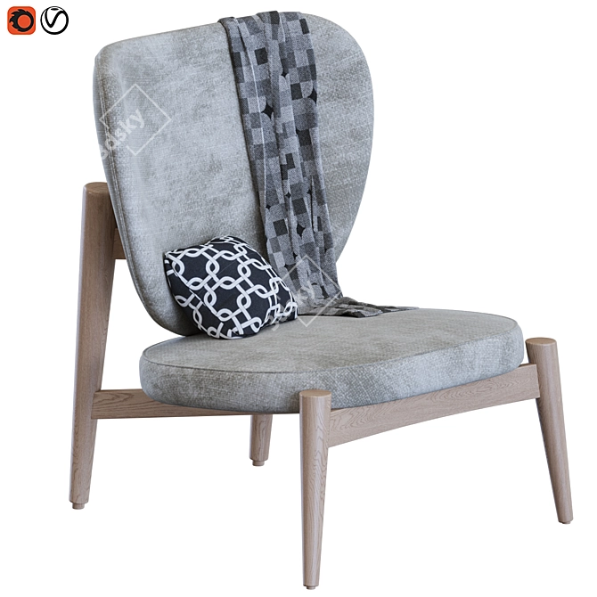 Luxury Designer Sicis Armchair 3D model image 2