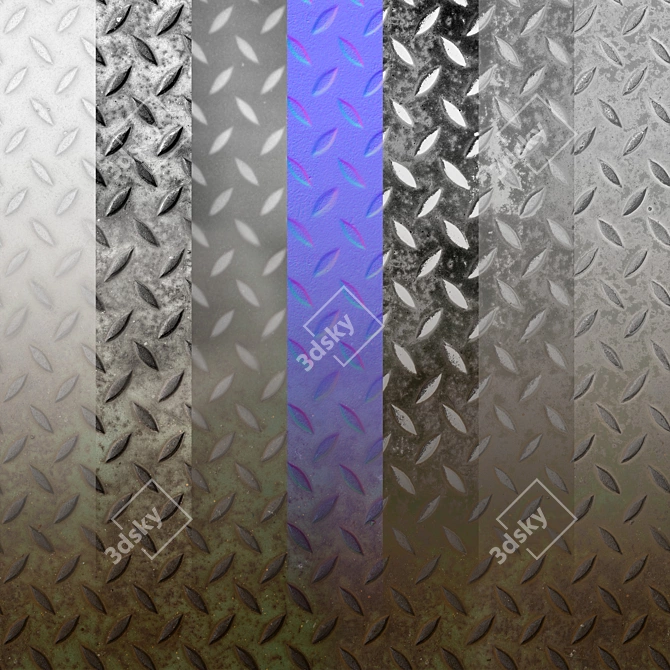 Seamless Metal Texture Pack 3D model image 2